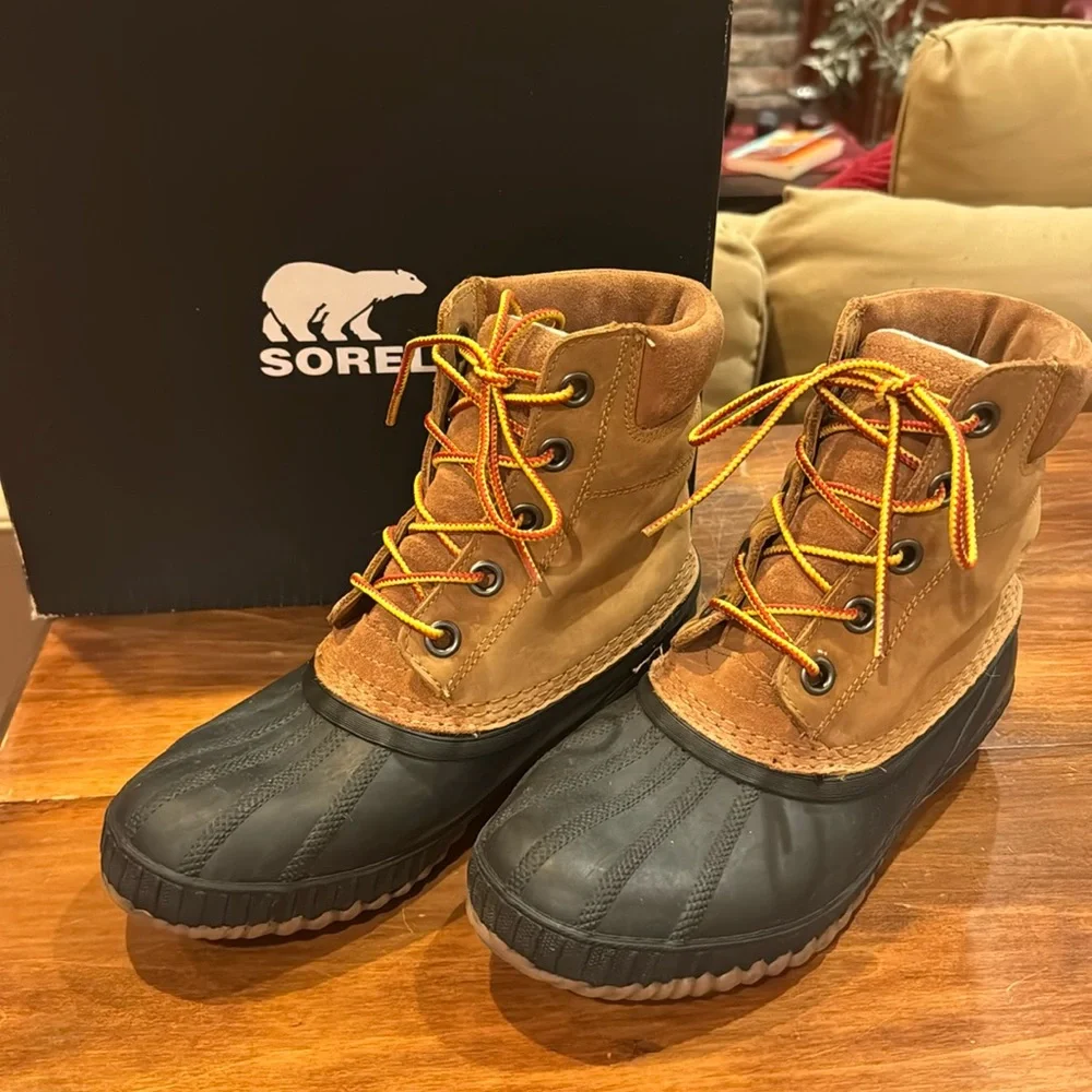 SOREL Youth Cheyanne II LTR Elk Black Waterproof Lace Up Boots 5 Box EXCELLENT